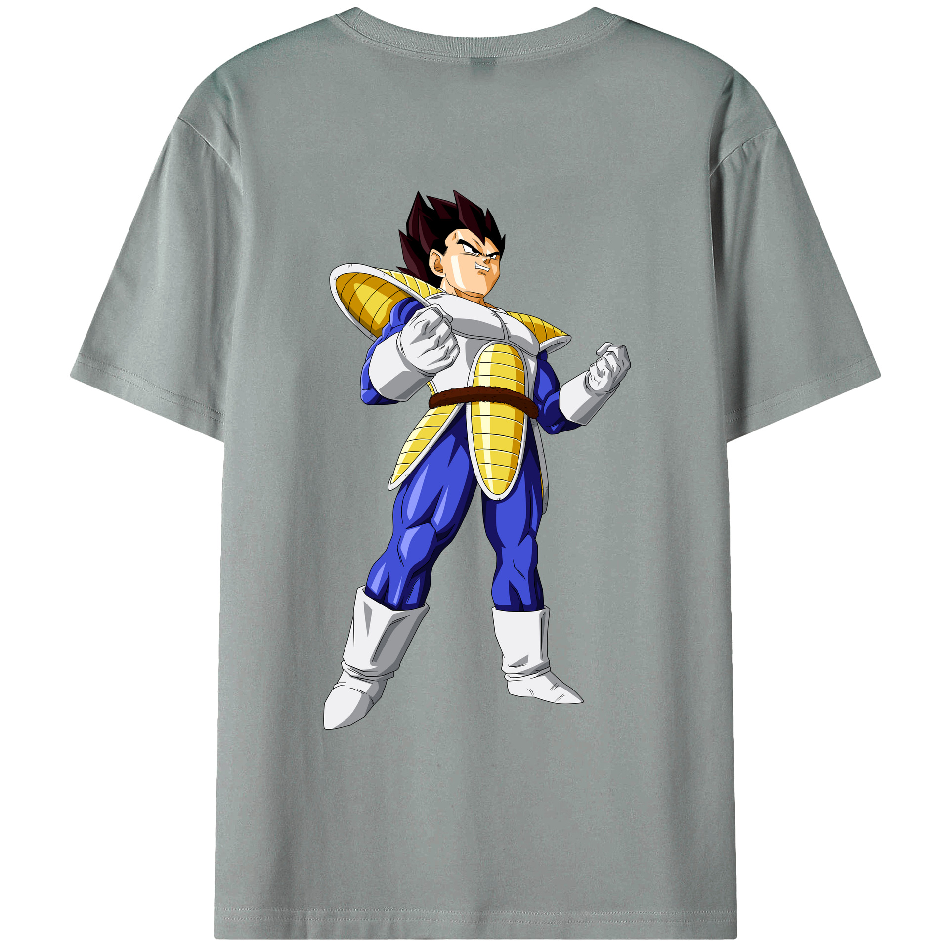 （画像用） ドラゴンボール ベジータ四世（Bejīta Yonsei）DRAGON BALL Vegeta IV 綿100％ メンズ半袖Tシャツ（バックプリント） 通気性